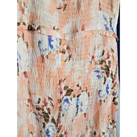 NWT Express Peach Floral Ruffle MIni Dress Size XL - Picture 8 of 12